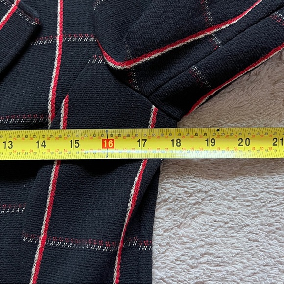 Avec Les Filles Sigrid Longline Grid Pattern Blazer Jacket Women’s Size XS - Picture 6 of 7